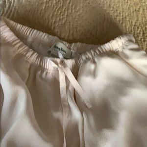 Ivory 100% silk pants